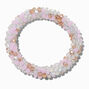 Pink Beaded Stretch Bracelet ,