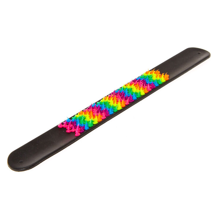 Rainbow Spike Slap Bracelet,