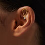 Gold-tone Stainless Steel Crystal Dangle 16G Threadless Helix Earring,