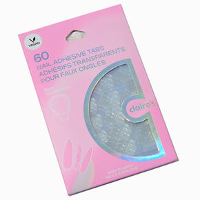 Vegan Faux Nail Clear Adhesive Tabs - 60 Pack,