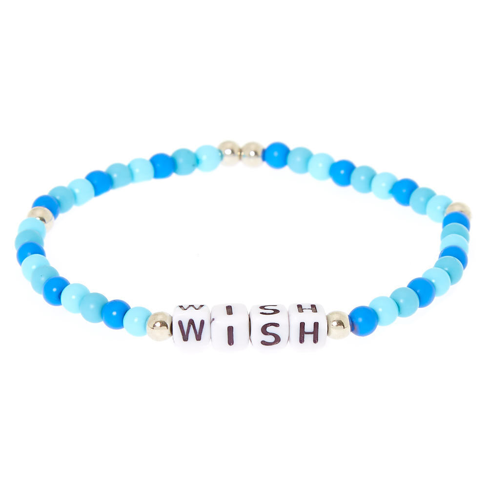 Wish Beaded Stretch Bracelet - Blue,