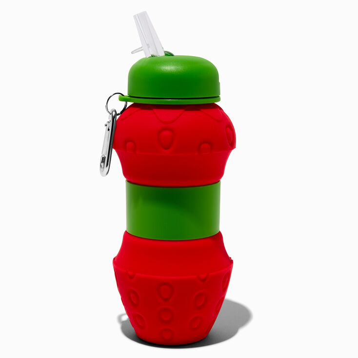 Collapsible Strawberry Water Bottle,