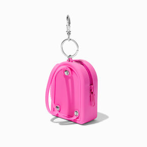 Pink Y2K Silicone Mini Backpack Keychain,