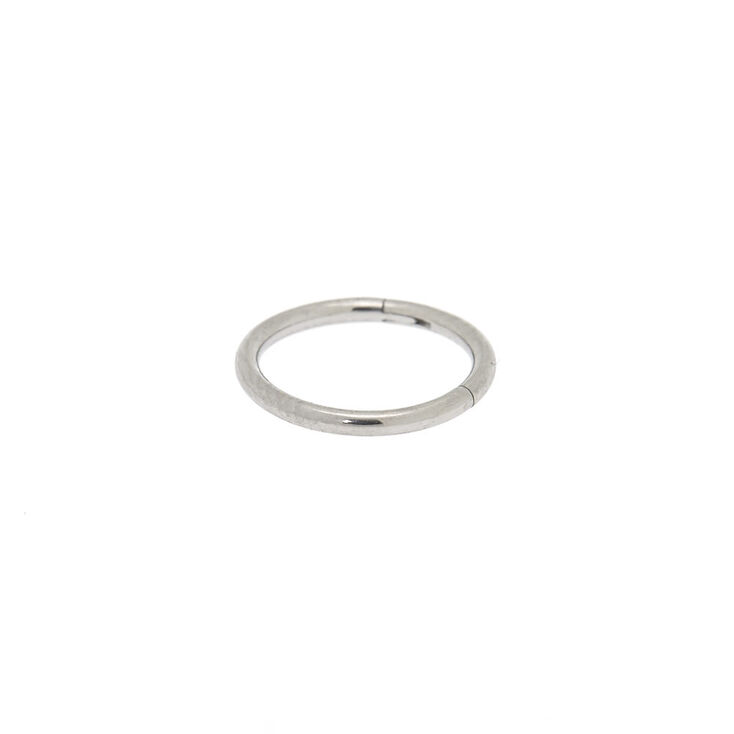 Silver 16G Sleek Cartilage Clicker Hoop Earring,