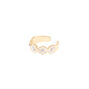 Bague d&rsquo;orteil couleur dor&eacute; avec marguerites blanches,