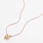 Gold Mini Pearl Initial Pendant Necklace - M,