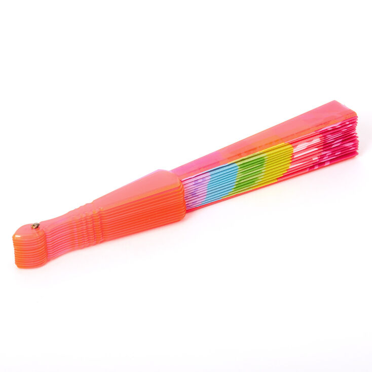 Radiate Positivity Rainbow Folding Fan,