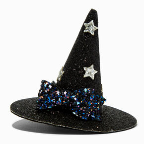 Black Glitter Witch Hat Hair Clip,