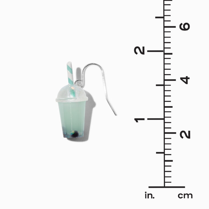 Mint Bubble Tea 0.5&quot; Drop Earrings,