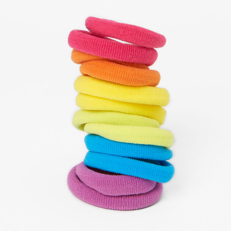 Claire&#39;s Club Rainbow Rolled Hair Ties - 12 Pack,