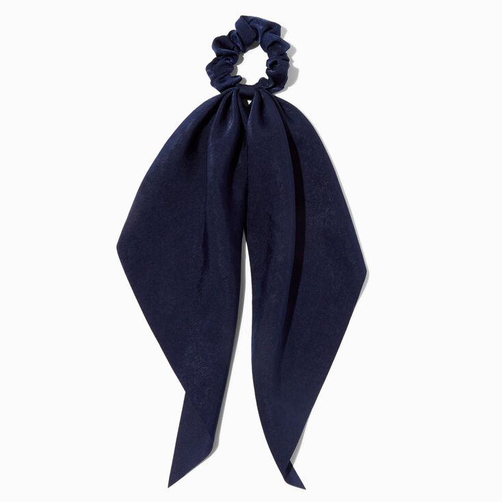 Navy Small Hair Scrunchie Scarf,