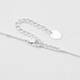 Silver Embellished Initial Coral &amp; Purple Pendant Necklace - K,