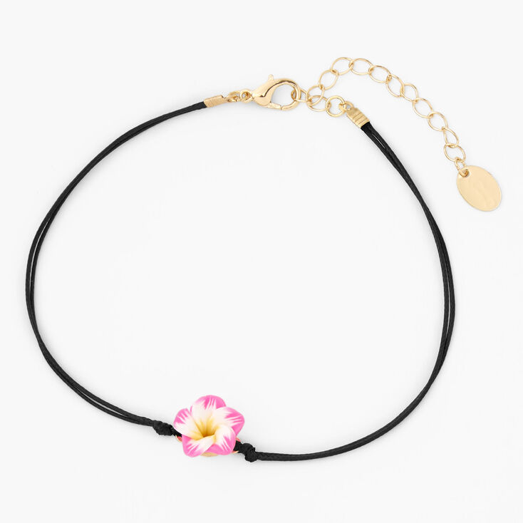 Pink Hibiscus Flower Anklet,