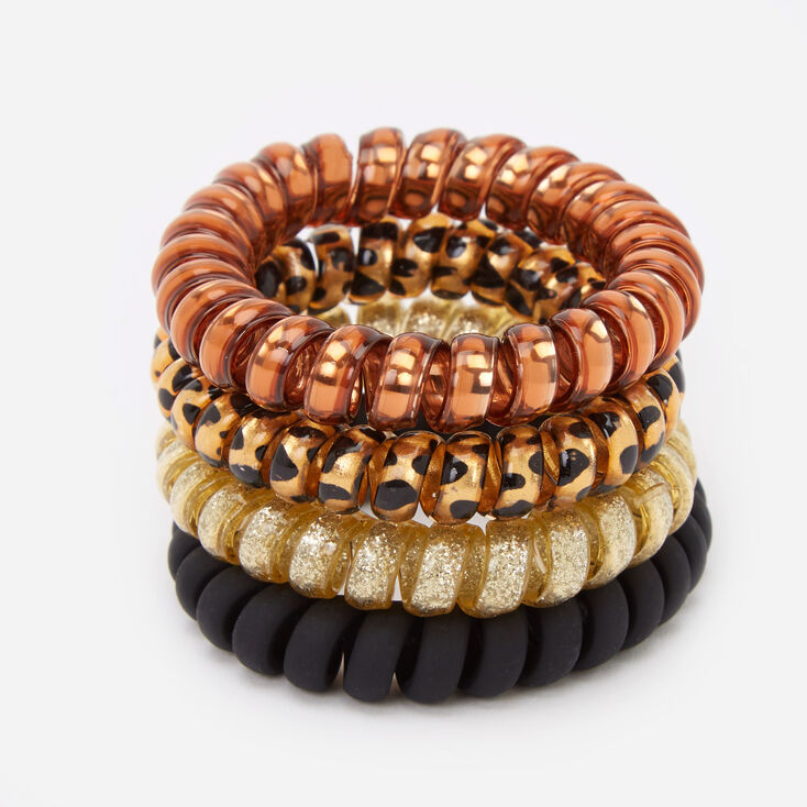 &Eacute;lastiques spirale chic animal - Lot de 4,