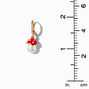 Boucles d&#39;oreilles huggies en perles d&rsquo;imitation champignon rouge 20&nbsp;mm couleur dor&eacute;e,