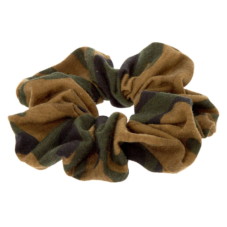 Medium Camo Print Hair Scrunchie,