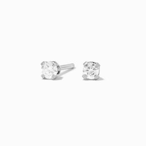 14kt White Gold 0.1 ct tw Laboratory Grown Diamond Studs Baby Ear Piercing Kit with Ear Care Solution,