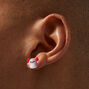 Clous d&#39;oreilles axolotl couleur argent&eacute;e,
