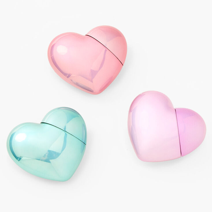 Pastel Hearts Lip Gloss Set - 3 Pack,