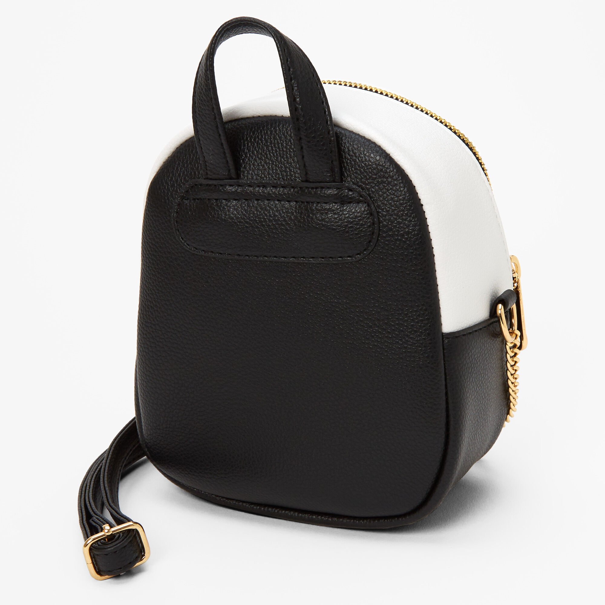 Black & White Colorblock Crossbody Backpack,