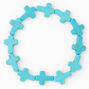 Cross Stretch Bracelet - Turquoise,