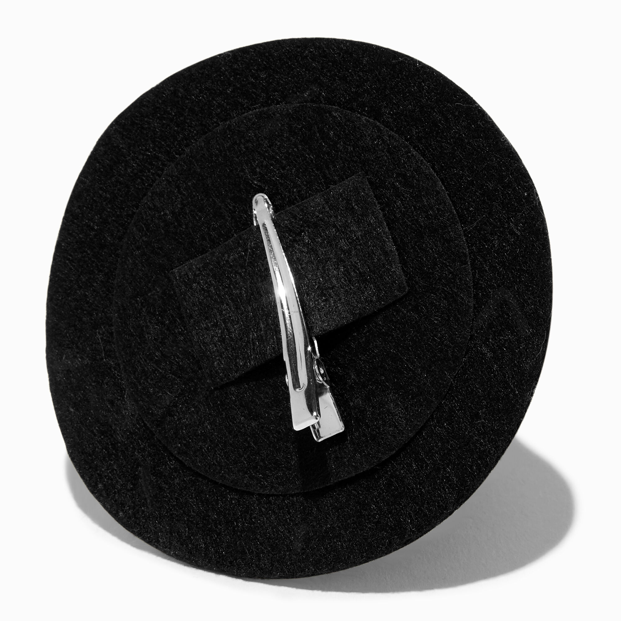 Barrette à clip chapeau de sorcière à paillettes noires,