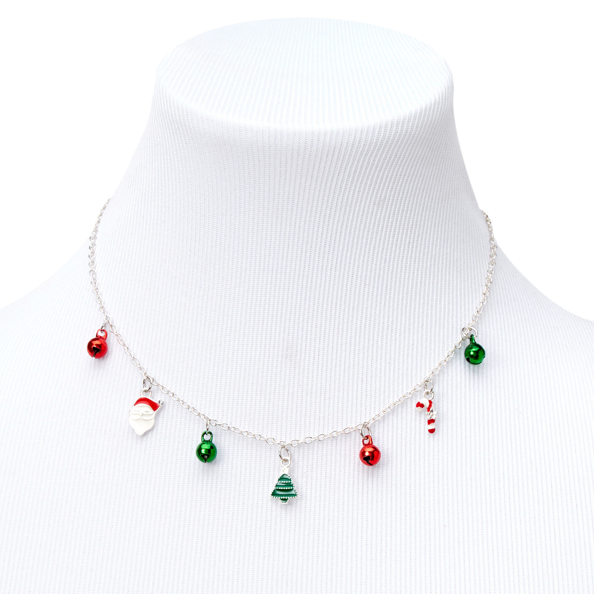 Silver Christmas Candy Cane Jewelry Set - 2 Pack,