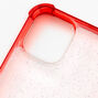 Coque de protection pour portable transparente &agrave; paillettes rouges - Compatible avec iPhone&nbsp;12 Mini,