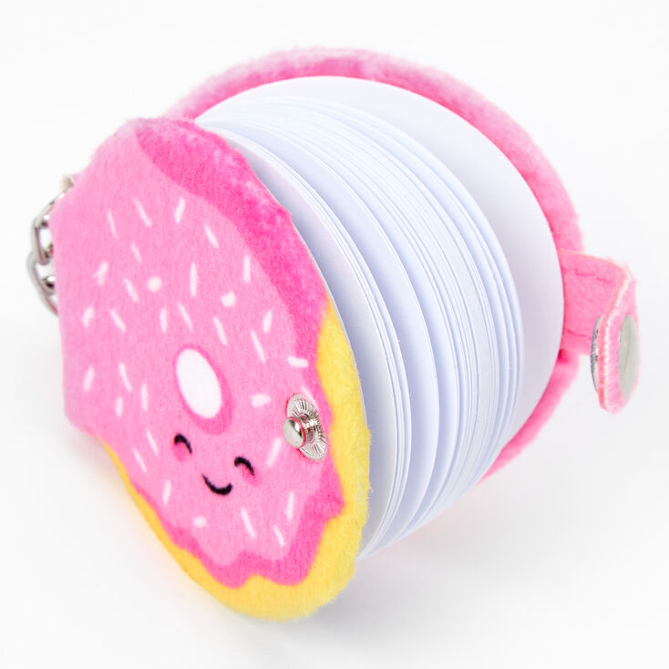 Furry Donut Mini Diary Keychain - Pink,