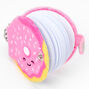 Furry Donut Mini Diary Keychain - Pink,