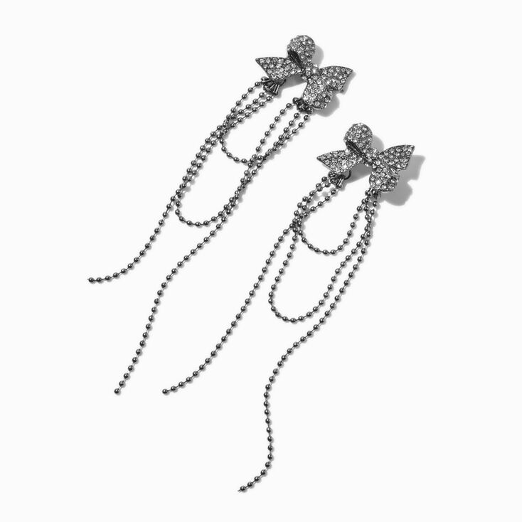 Pendantes avec cha&icirc;ne maillon sph&eacute;rique en strass,