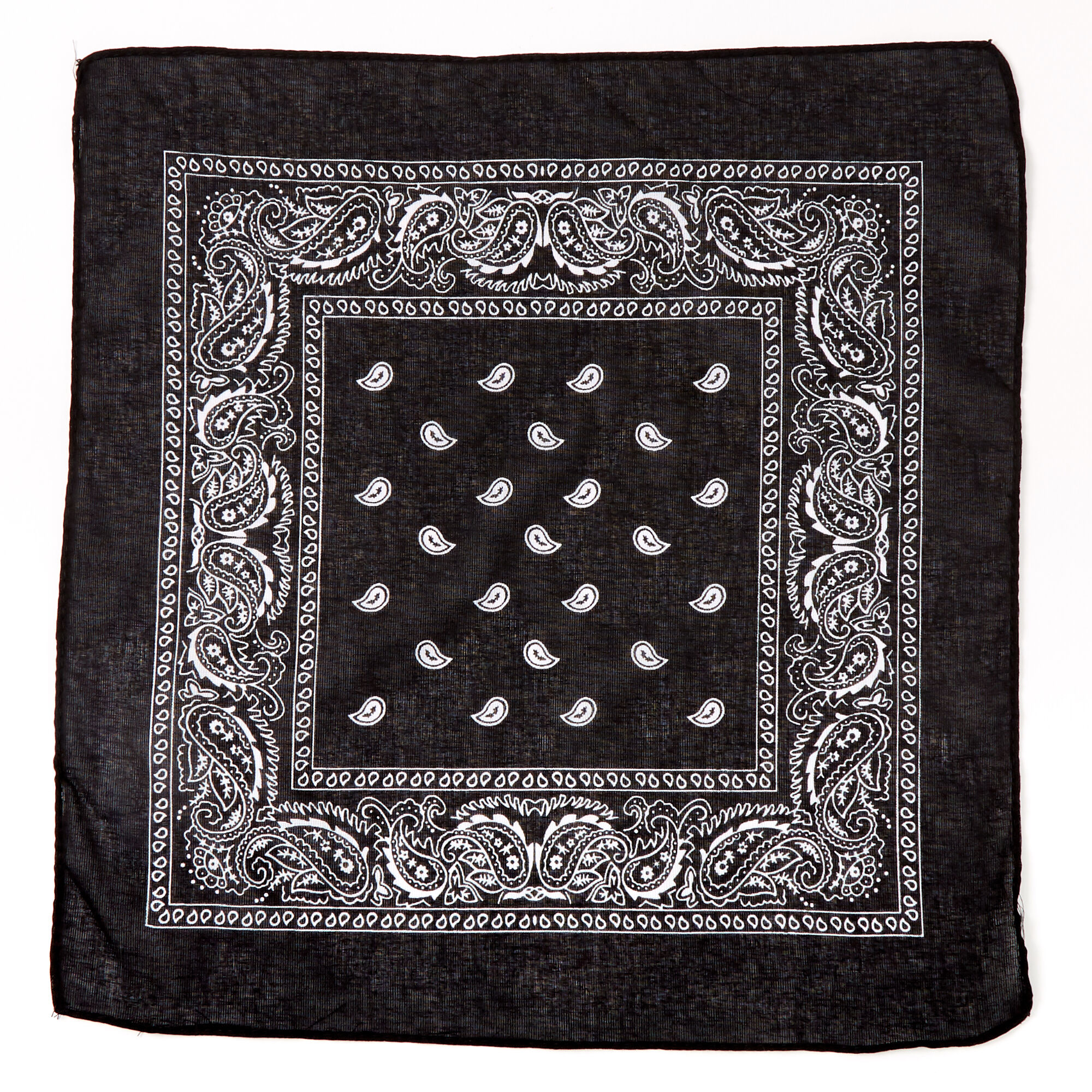 Claire's Club Paisley Bandana Headwrap - Black,