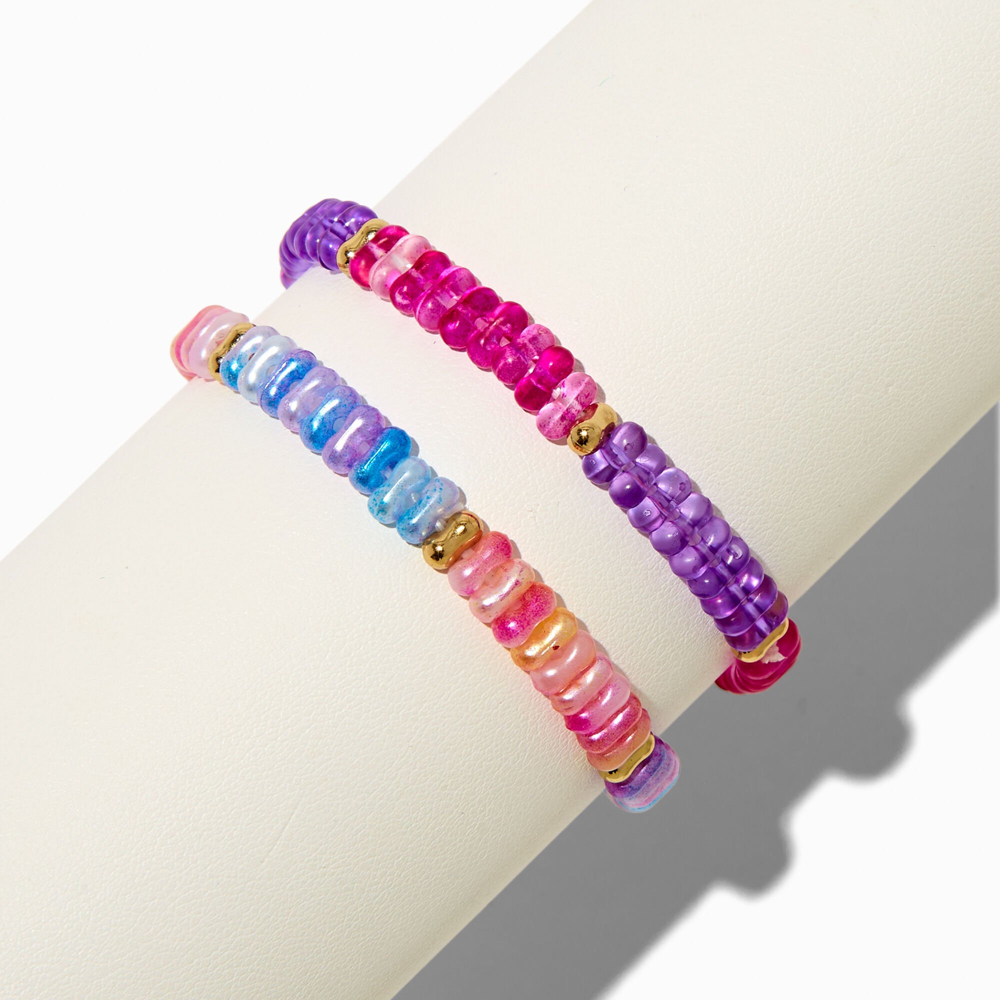 Claire's Club Jeweled Balloon Stretch Bracelets - 2 Pack,