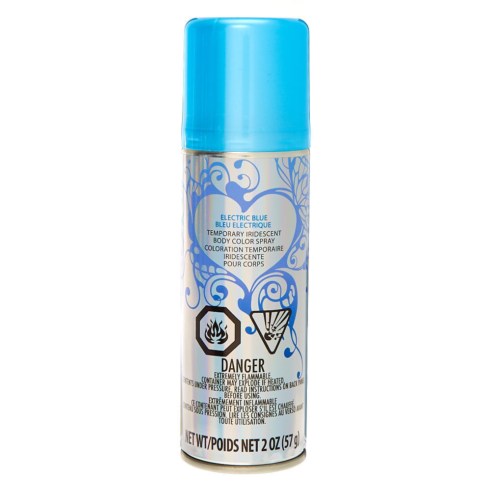 Temporary Iridescent Body Colour Spray - Electric Blue,