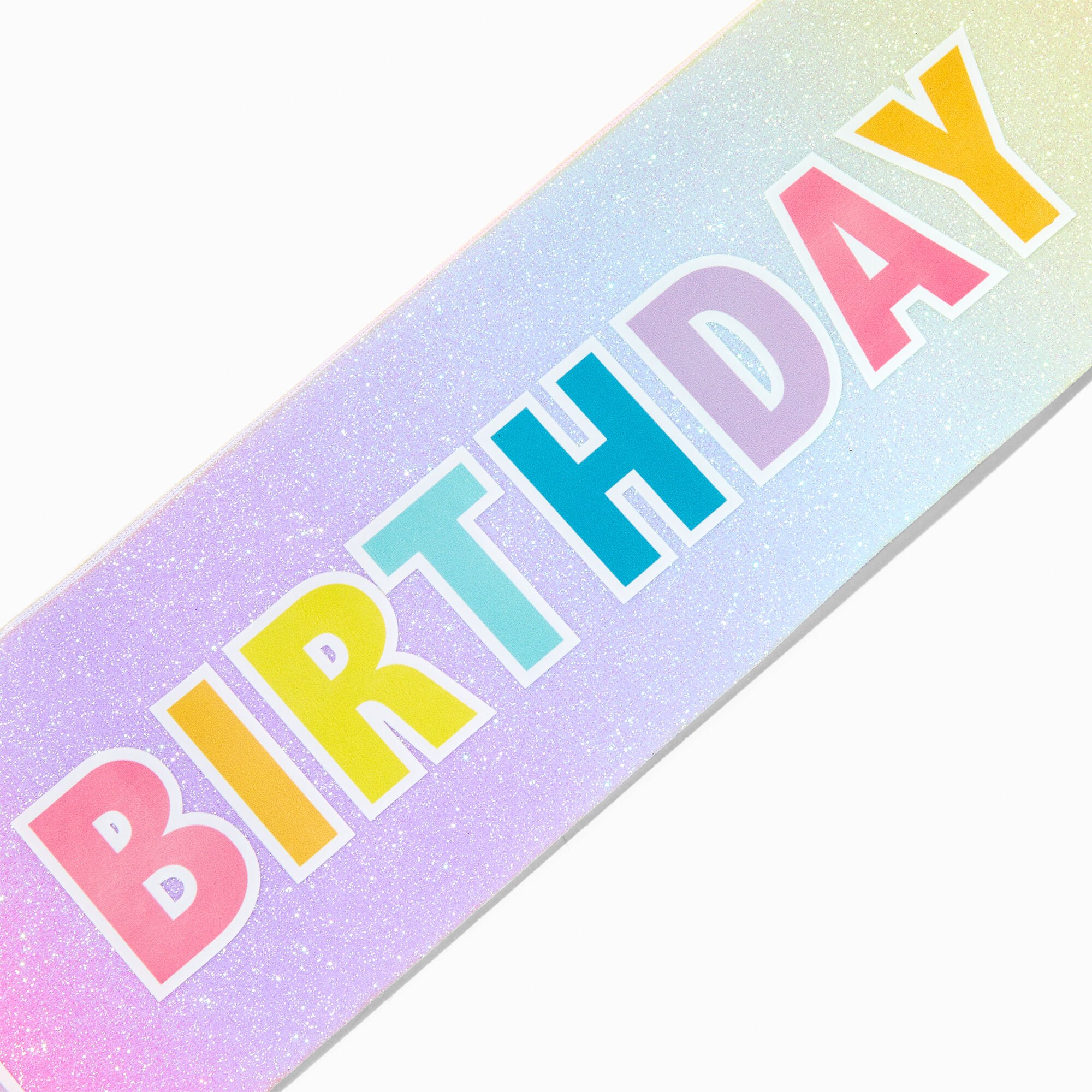It's My Birthday Rainbow Glitter Sash,