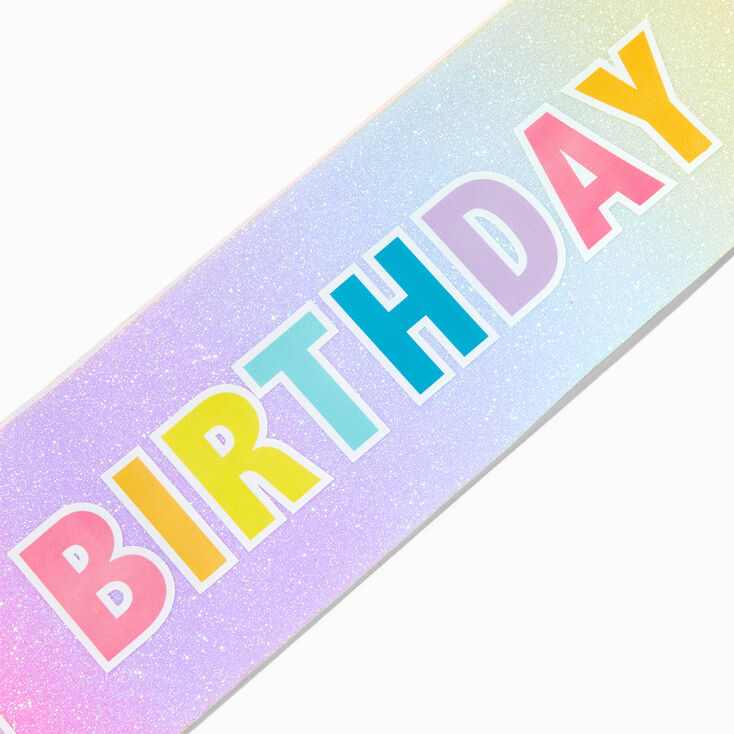 It&#39;s My Birthday Rainbow Glitter Sash,