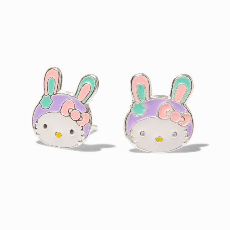 Sterling Silver Hello Kitty® Claire's Exclusive Easter Bunny Stud Earrings