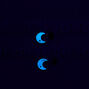 Best Friends Crescent Moon Glow In The Dark Tattoo Choker Necklaces - 2 Pack,