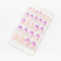 Glitter Purple Ombre Stilleto Press On Vegan Faux Nail Set - 24 Pack,