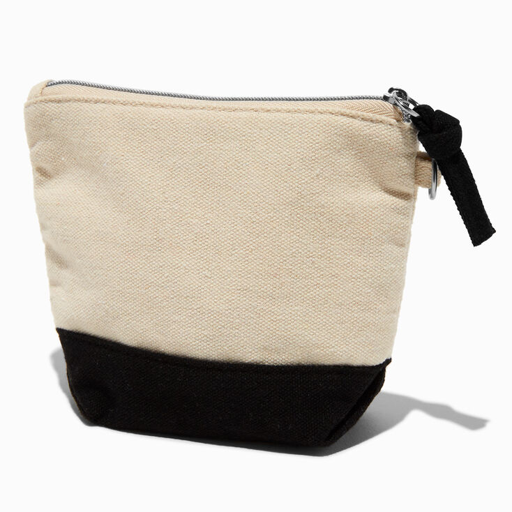DIY Small Black Checkered Heart Coin Purse,