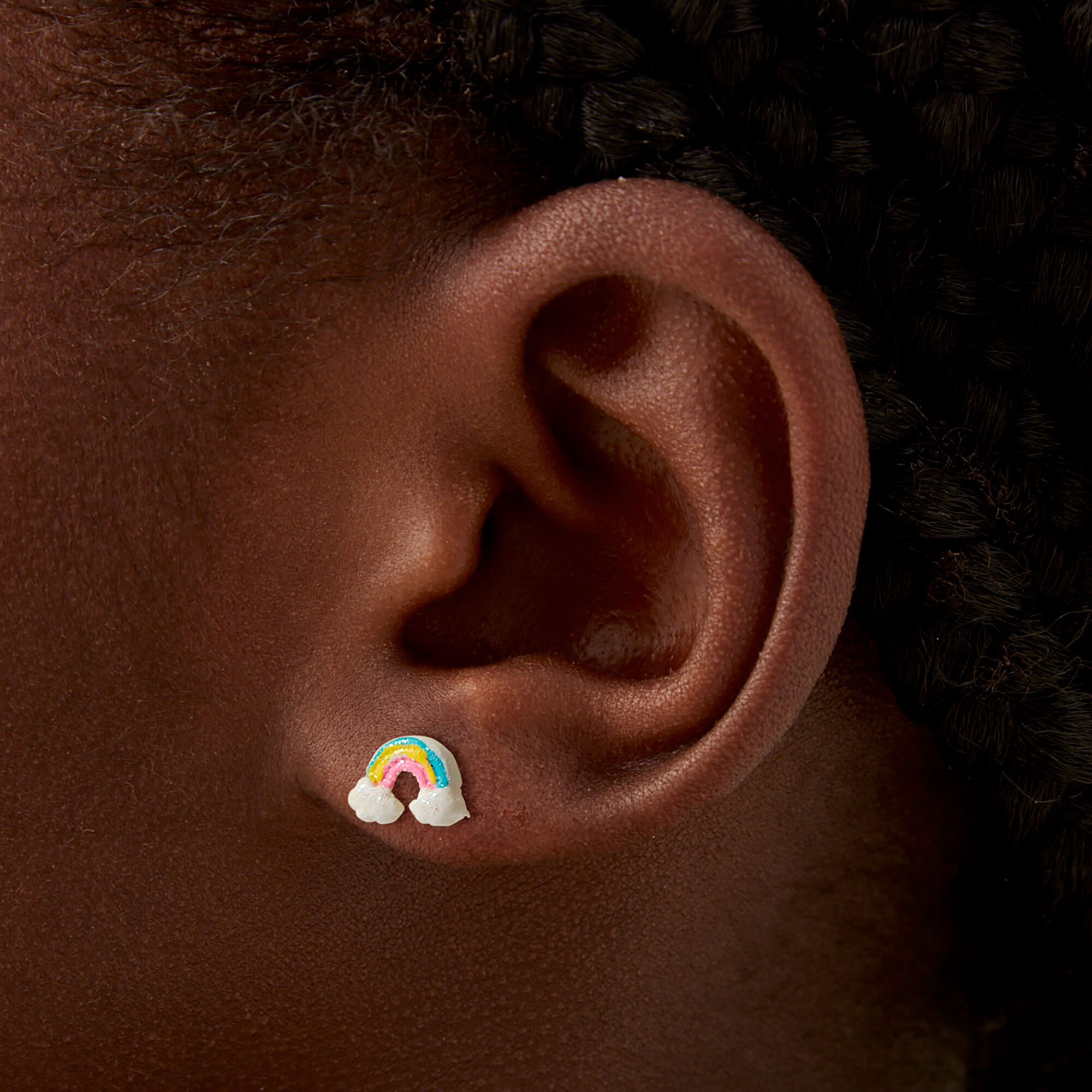 Glitter Rainbow Stud Earrings