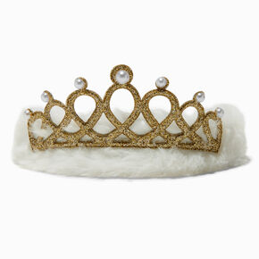 Claire&#39;s Club Gold Glitter Nativity Crown Headband,