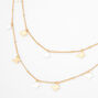 Gold-tone Two Tone Butterfly Multi Strand Choker Necklace,