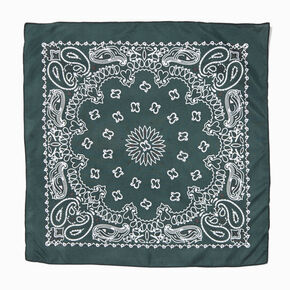 Paisley Bandana Headwrap - Hunter Green,