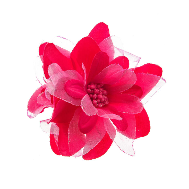 Pink Double Lily Hair Clip Claire S Pink Double Lily Hair Clip