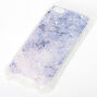 Coque de protection pour portable effet marbr&eacute; violet avec paillettes - Compatible avec iPhone 5/5S,