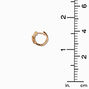 Gold-tone Cubic Zirconia Three Stone 10MM Huggie Hoop Earrings,