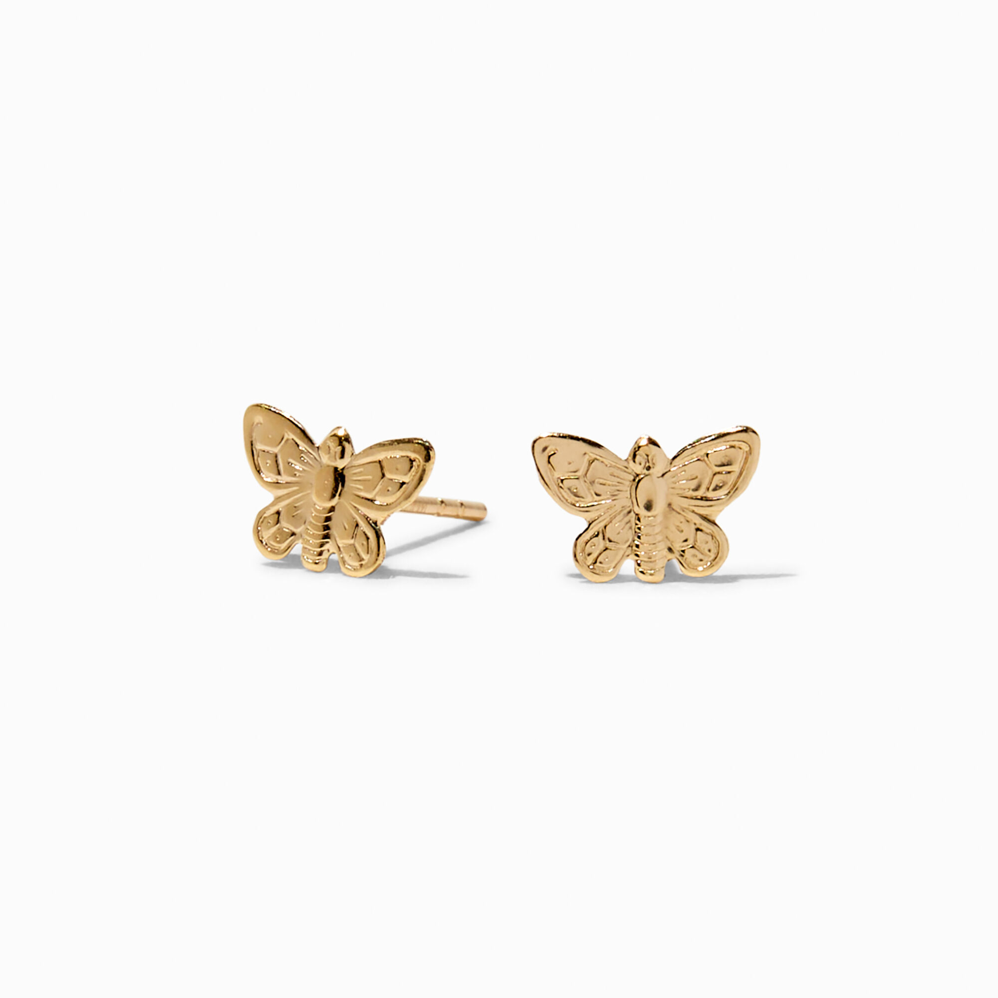 Claire's real gold best sale earrings