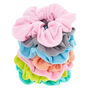 Small Pastel Rainbow Hair Scrunchies - 7 Pack,