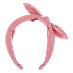 Knotted Bow Headband - Light Rose,